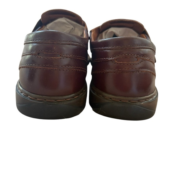 Josef Seibel Brown Leather Loafers Slip-Ons - Picture 5 of 9